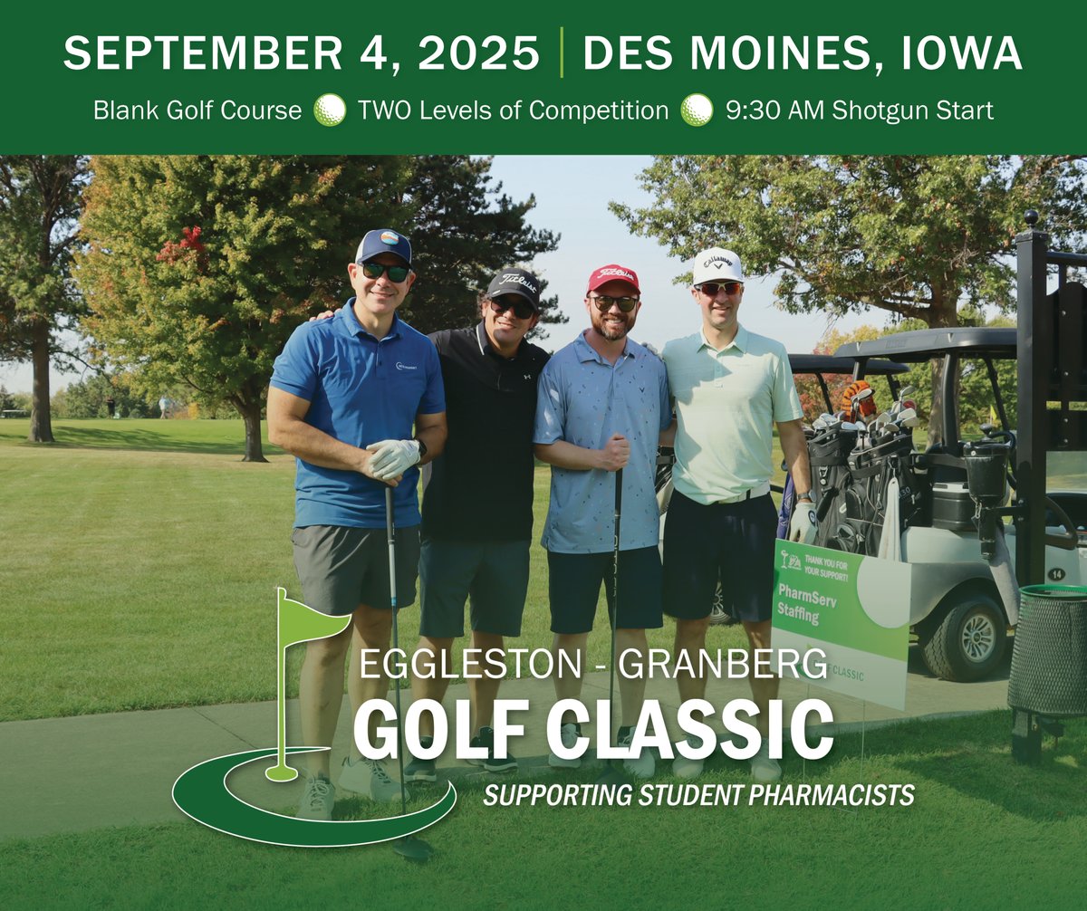 Gather your foursome for the Golf Classic this September! ⛳

Join us at Blank Golf Course in Des Moines for a fun day supporting the IPA Foundation and student scholarships: bit.ly/3HTL0lN #EGGC25
