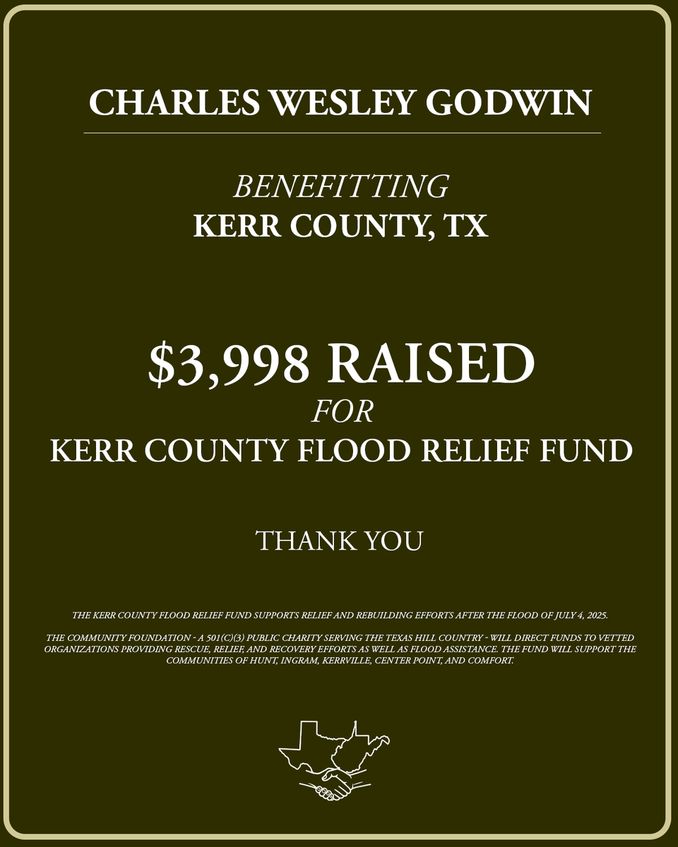 CharlesWesleyG's tweet image. Thanks to you, we raised nearly four thousand dollars in 24 hours for our friends down in Texas 🙏