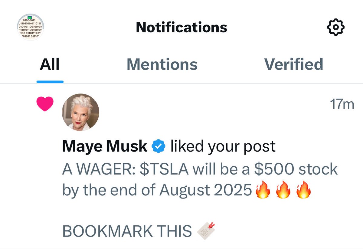 Okay Elon’s Momma likes my post and now I really don’t care what anyone else thinks. ❤️🥰

$TSLA