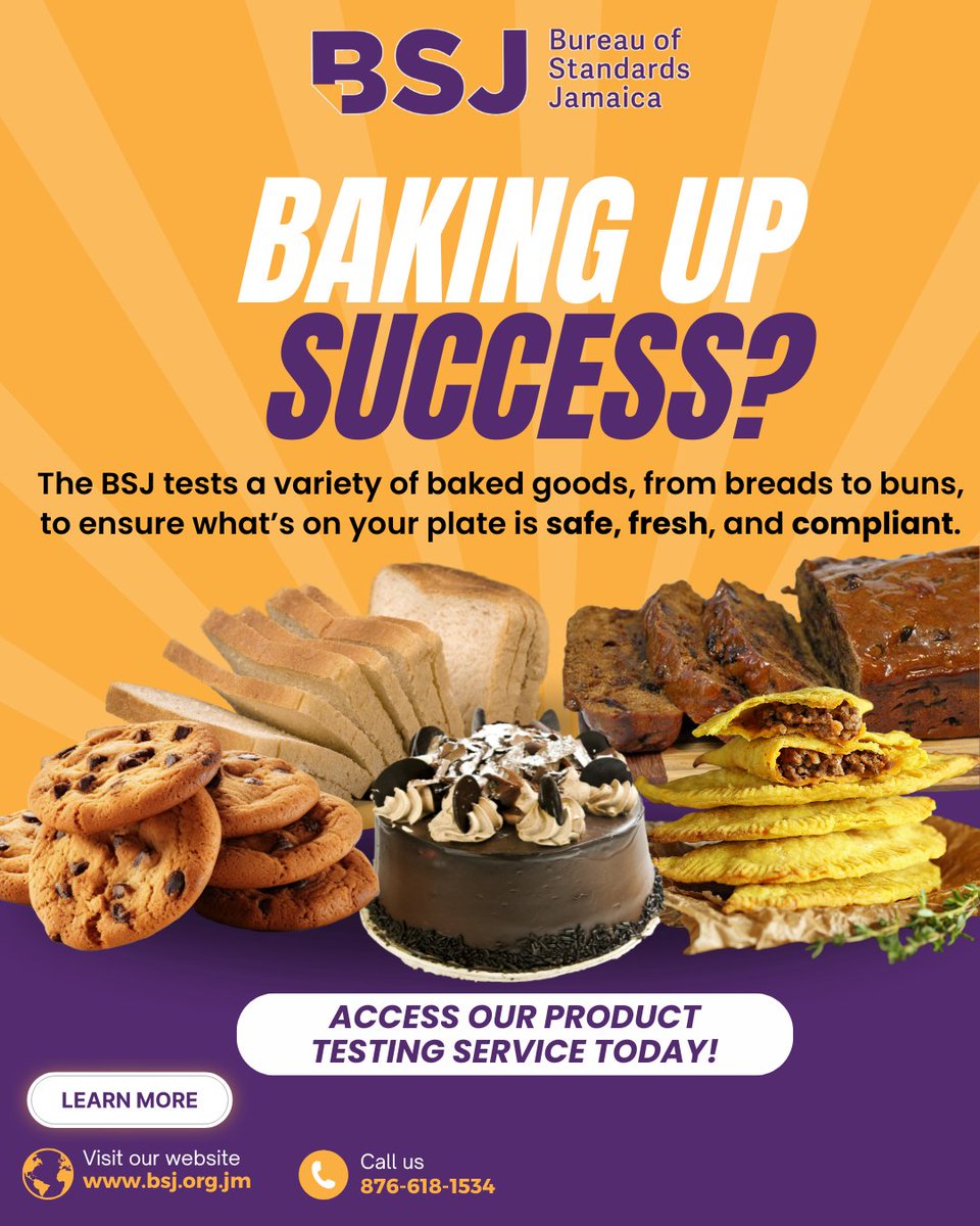 🍞🥧 Baking up success?

Before your products hit the shelf, make sure they’re tested, safe, and up to standard!

We test a wide range of baked goods to make sure what’s on your plate is safe, fresh, and up to standard.

#BSJ  #FoodSafety #ProductTestingServices