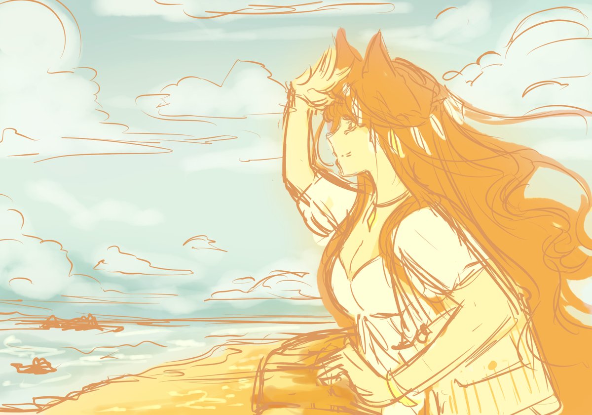 LittleAleu's tweet image. I love the ocean yet live no where near it.
At least I can draw it! 🌊
Blessings ~ Aleu