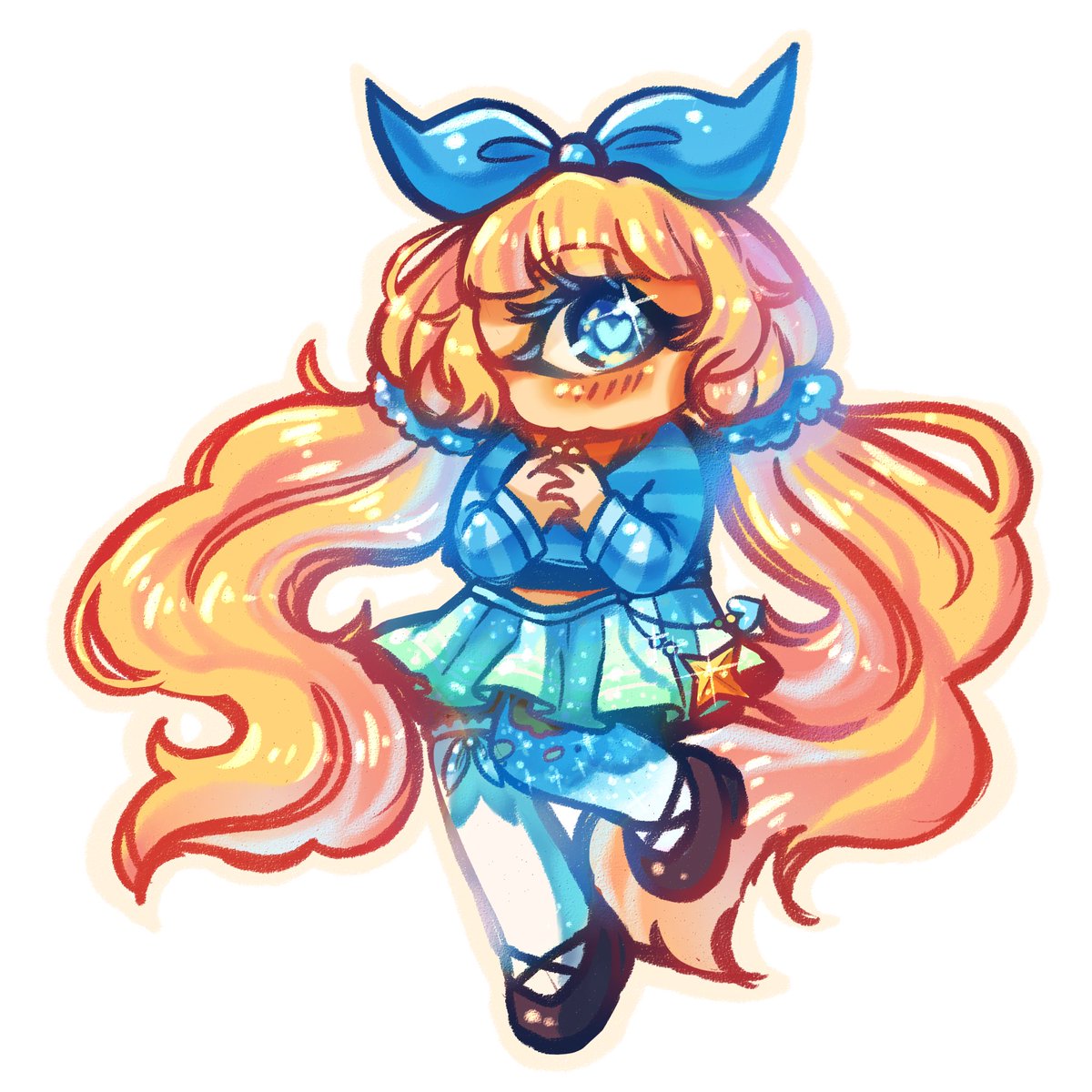 LittleAleu's tweet image. A chibi of a friends very adorable OC!
Meet Bonnie the cyclops.
Blessings ~ Aleu 💙✨