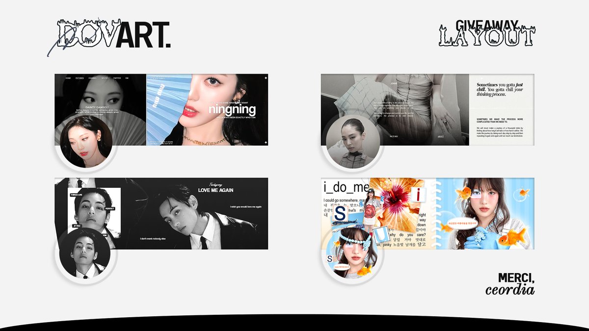 GIVEAWAY!                

karena lokasi tempat kerja key noona sudah keluar, <a href="/ceordia/">K.</a> is giving away 4 free layout slots by req below. check ALT for more. good luck!

{ #zonauang }