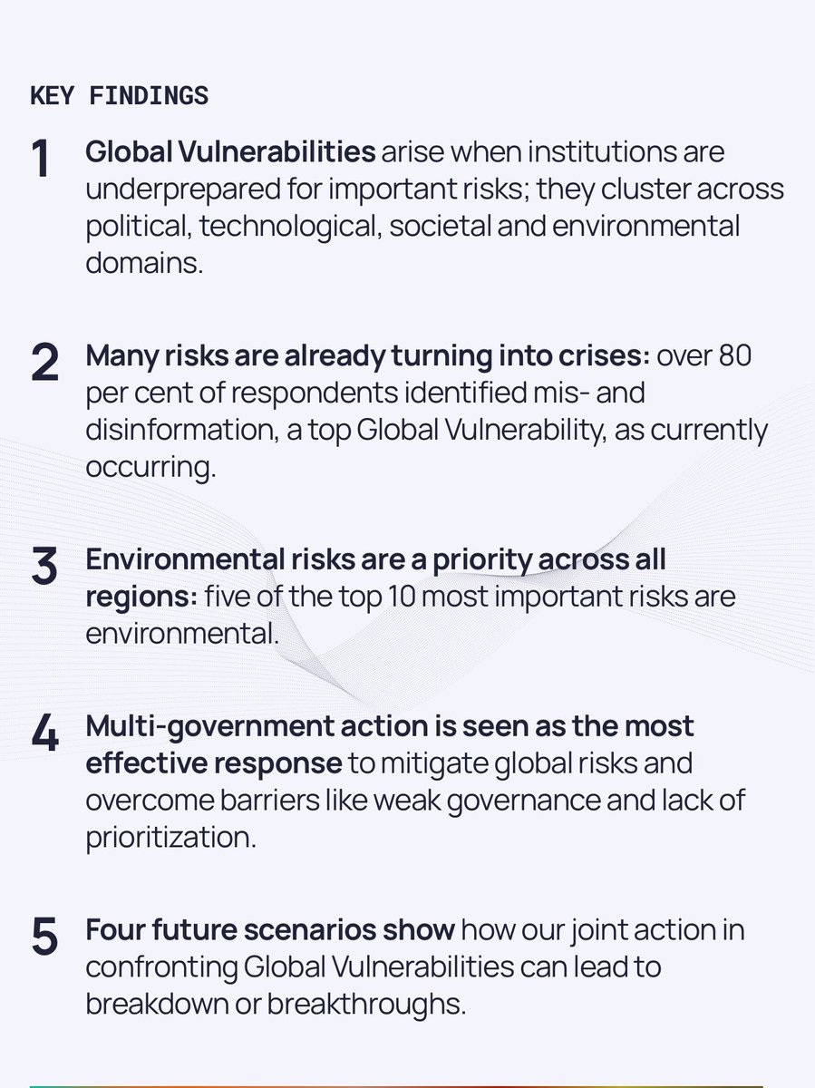 abdellatif_adel's tweet image. To better understand and prepare for global risks, the #UnitedNations has conducted a global survey of stake-holders.From the results  emerged the Global #Vulnerabilities 4 groups of 11 risks as both very important and least prepared for risks. unglobalriskreport.org ⁦@UN⁩