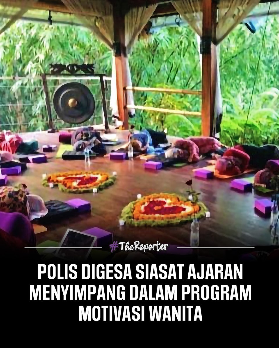 thereportermy's tweet image. Kalau dah sampai tahap bercerai suami isteri, ni bukan motivasi… ni bahaya.

Baca berita penuh di sini 👉 : thereporter.my/ajaran-sesat-d… 

#programwanita #pendedahanberani #ajaransesat #siasat #isuakidah