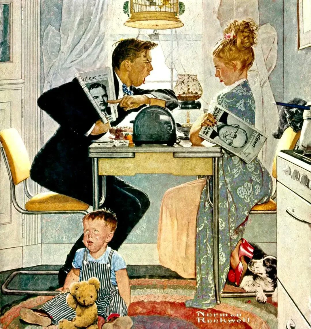 timecaptales's tweet image. The Great Debate by Norman Rockwell, October 30, 1948