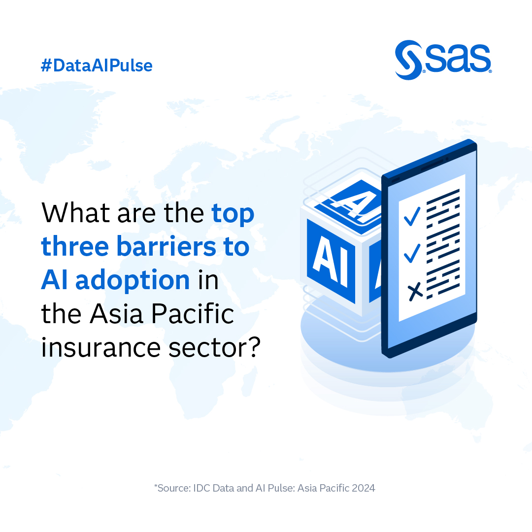 Insurance leaders are moving beyond functional AI deployments to enterprise-wide transformation. Discover their strategic approaches to scaling #AI initiatives in our "Data and AI Pulse" report. 2.sas.com/60144YY80 #DataAIPulse