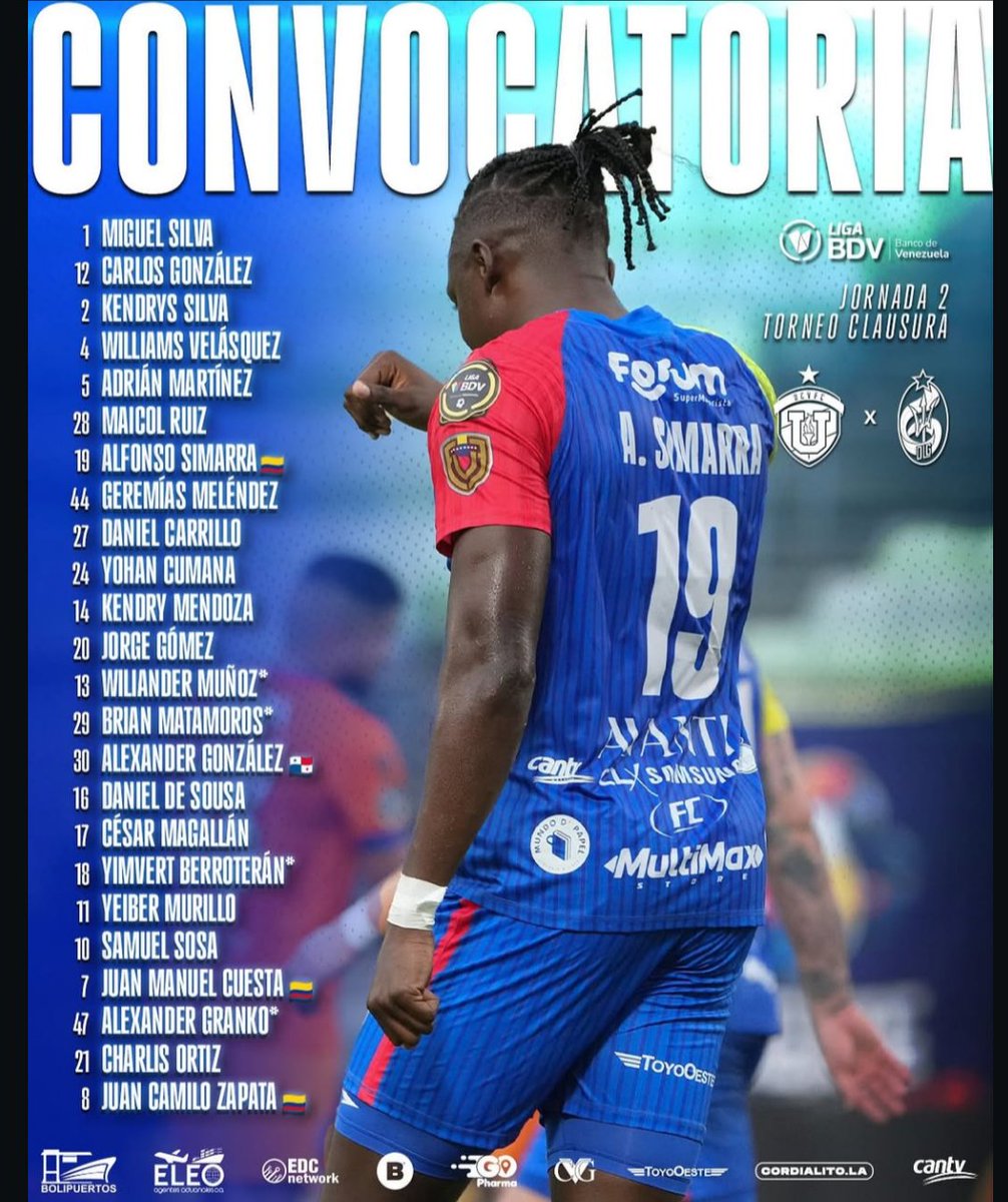 planetavto's tweet photo. UCV preparado para la segunda jornada💪🏆🇻🇪

El campeón de la apertura ya tiene a sus convocados para medirse ante Deportivo la Guaira en la segunda fecha del torneo clausura.

¿Será que el tricolor tendrá otra victoria en el torneo?🇻🇪🔥🏅 https://t.co/uz37woiBF8