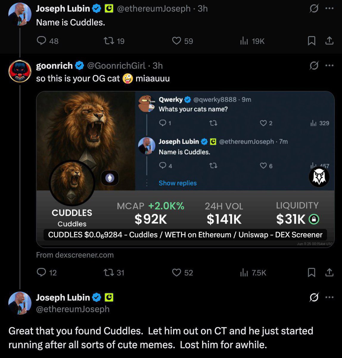 0xCaptainTit0's tweet image. og #cuddles cuddles
0x6DAFE226126CD471954B1e0A825E52f1D7C014b9