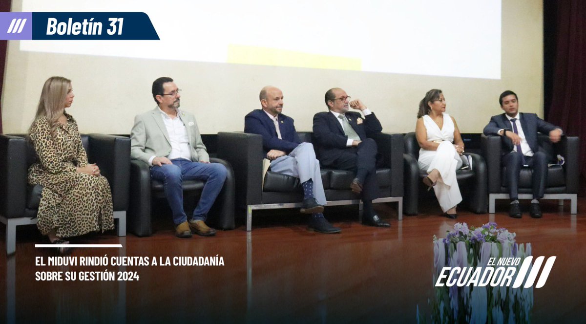 #BOLETÍN 📄 

Comprometidos con una gestión eficiente y transparente, rendimos cuentas a cada una de las familias ecuatorianas. 🏡🇪🇨✅

Conoce más detalles de nuestra #RendiciónDeCuentas2024 👉 bit.ly/4lwJvJl