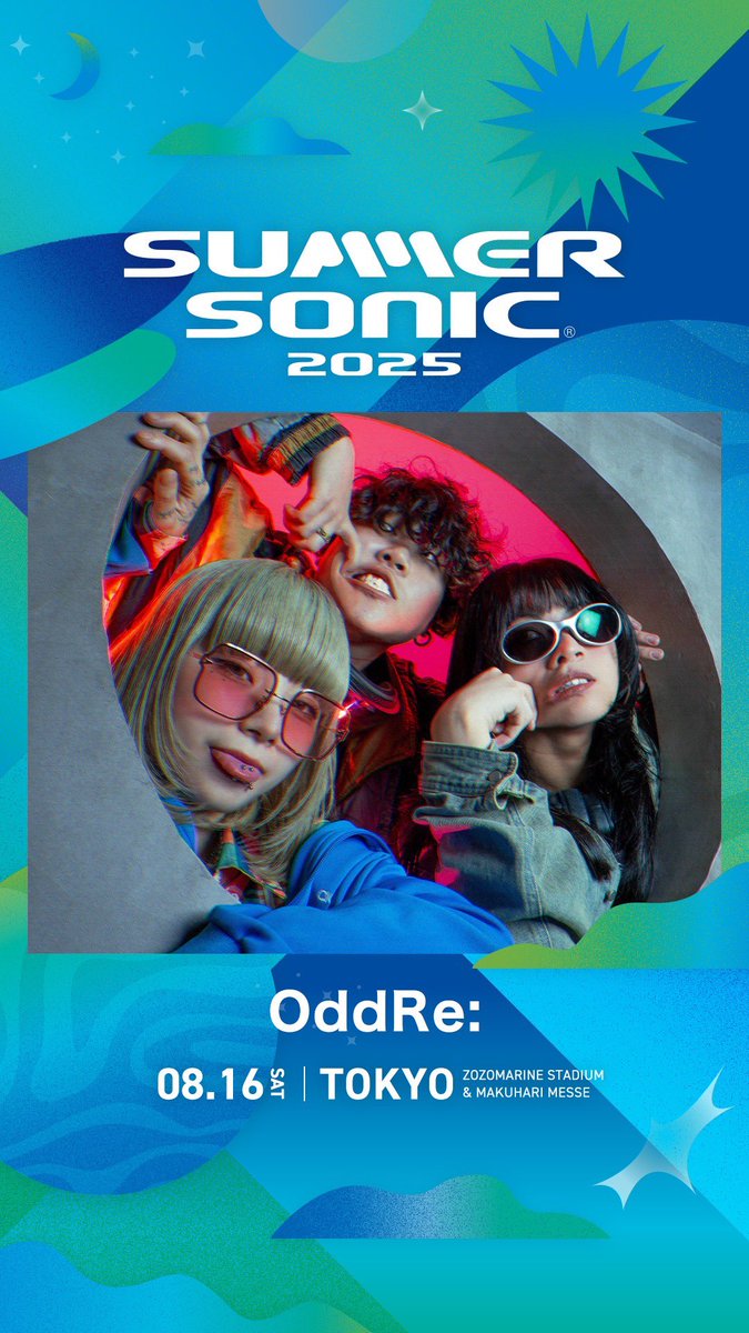 SUMMER SONIC 2025' ﾀｲﾑﾃｰﾌﾞﾙ発表!! 🗓️ 08.16(土) TOKYO ⏰ 12:55