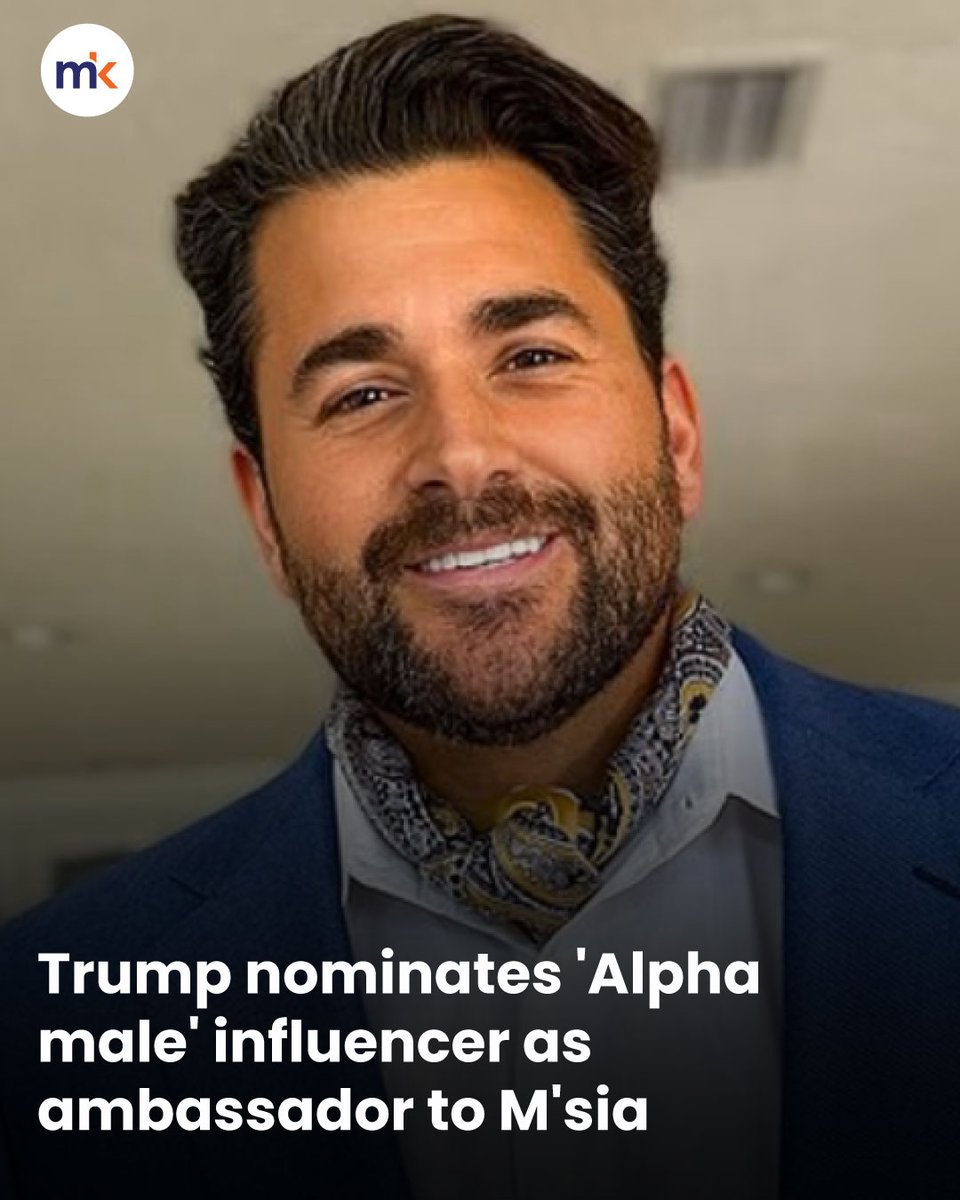 malaysiakini's tweet photo. United States President Donald Trump has nominated Australian-American influencer, author, and self-described “Alpha male” Nick Adams to serve as the next US ambassador to Malaysia, according to reports.

The New York Times, in a report on Adams’ nomination, described the 40-year-old as a “fawning supporter” of Trump who has amassed a conservative following.

“It is nothing short of a lifetime’s honour to take the president’s goodwill and spread it to the great people of Malaysia,” Adams said in a video posted on X yesterday, which the NYT described as lacking the incendiary rhetoric and vulgar humour that elevated him to political prominence.

Full story: https://t.co/tQ0U4PEH6k