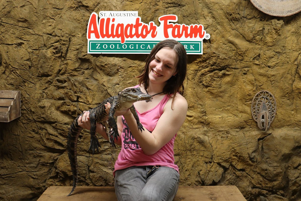 Lriga_'s tweet image. I made my pilgrimage to the alligator farm and I got to hold an alligator for my birthdayyy