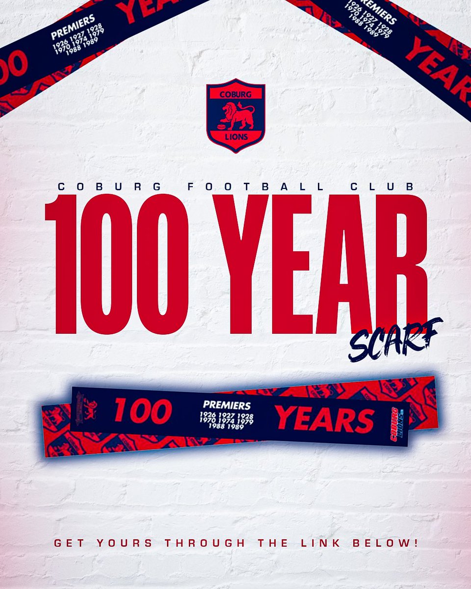 Get your piece of club history today! 🦁🦁

👉 coburgfc.square.site/product/100-ye…