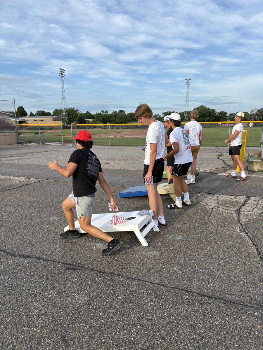 Our annual team supper and bags tournament before post season starts! 2025 corn hole champs are Kinnick Brown and Vance Anderson!