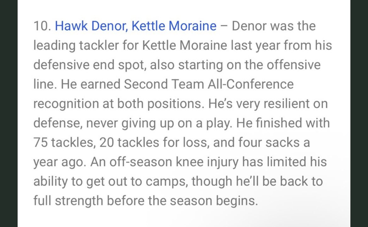 Thanks <a href="/travisWSN/">Travis Wilson</a> for the ranking <a href="/CoachJentz/">Coach Wyatt Jentz</a> <a href="/kmlasersfb/">KM Laser Football</a>