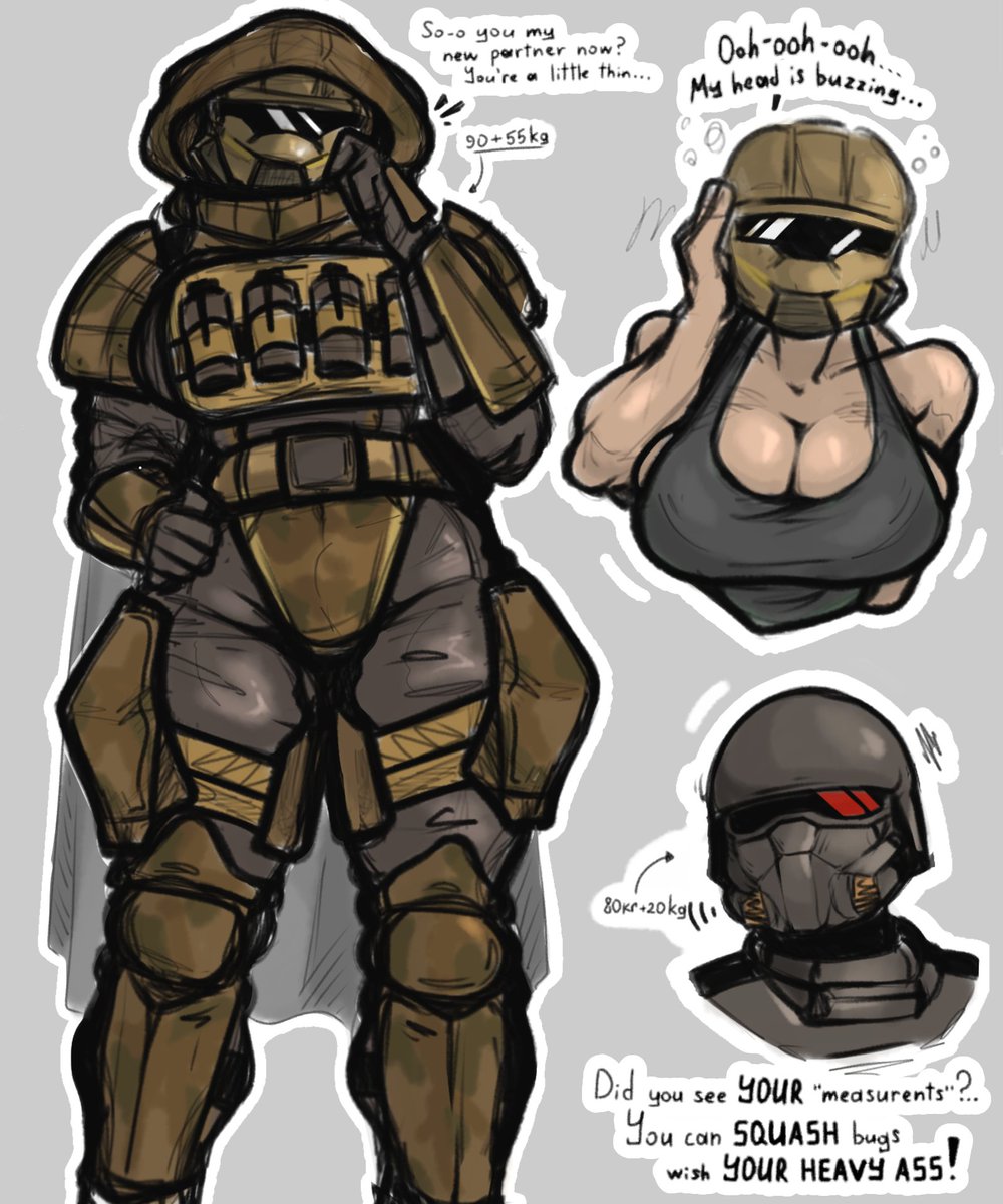 Ave_Leontiy π·πΈ (@ave_leonid) on Twitter photo To keep you from getting bored, here's a quick rundown on the attitude of heavy and light armor adepts β
(OCs: <a href="/TristanVal70309/">Tristan Valencia</a>)
#Helldivers2 #helldivers2art #art To keep you from getting bored, here's a quick rundown on the attitude of heavy and light armor adepts β
(OCs: <a href="/TristanVal70309/">Tristan Valencia</a>)
#Helldivers2 #helldivers2art #art