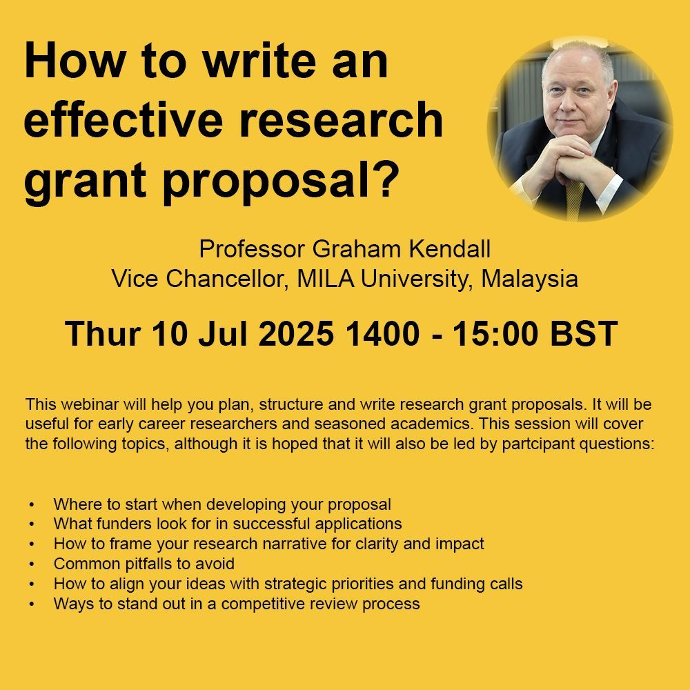 Professor Graham Kendall (@graham_kendall) on Twitter photo Was delighted to talk to staff at <a href="/BoltonUni/">University of Greater Manchester</a> (University of Greater Manchester) about writing research proposals. Very UK & <a href="/EPSRC/">Engineering and Physical Sciences Research Council</a> focused.
Highlight for me was reconnecting with Anchal Garg, who I met about 15 years ago in India.
Shout out to Paul Hollins, who helped me put Was delighted to talk to staff at <a href="/BoltonUni/">University of Greater Manchester</a> (University of Greater Manchester) about writing research proposals. Very UK & <a href="/EPSRC/">Engineering and Physical Sciences Research Council</a> focused.
Highlight for me was reconnecting with Anchal Garg, who I met about 15 years ago in India.
Shout out to Paul Hollins, who helped me put
