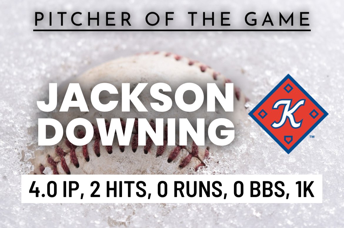 Mark Davis (@kptbaseballfan) on Twitter photo ICE IN HIS VEINS TONIGHT! 🧊
<a href="/JacksonDowning4/">Jackson Downing</a> with four BIG innings of relief tonight as he earns his second win of the season!
He threw for 77.1% strikes and lowers his ERA to 3.32!
He’s our <a href="/KingsportAxmen/">Kingsport Axmen</a> Pitcher of the Game!
#AxesUp 🪓⚾️ ICE IN HIS VEINS TONIGHT! 🧊
<a href="/JacksonDowning4/">Jackson Downing</a> with four BIG innings of relief tonight as he earns his second win of the season!
He threw for 77.1% strikes and lowers his ERA to 3.32!
He’s our <a href="/KingsportAxmen/">Kingsport Axmen</a> Pitcher of the Game!
#AxesUp 🪓⚾️