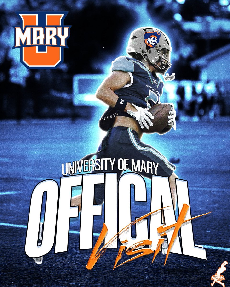snagcityagency's tweet image. WR/DB ROMAN MERCADO(@roman8tor5 ) WILL VISIT THE UNIVERSITY OF MARY(@UMaryFootball) ON 8/15🏟️