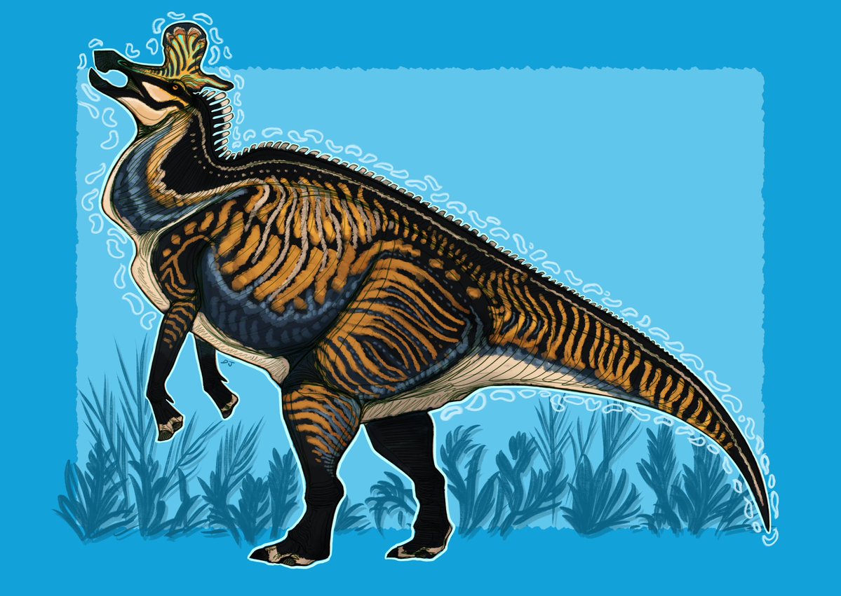 DinoDJ14's tweet image. duck horse with an axe
ft. Lambeosaurus lambei