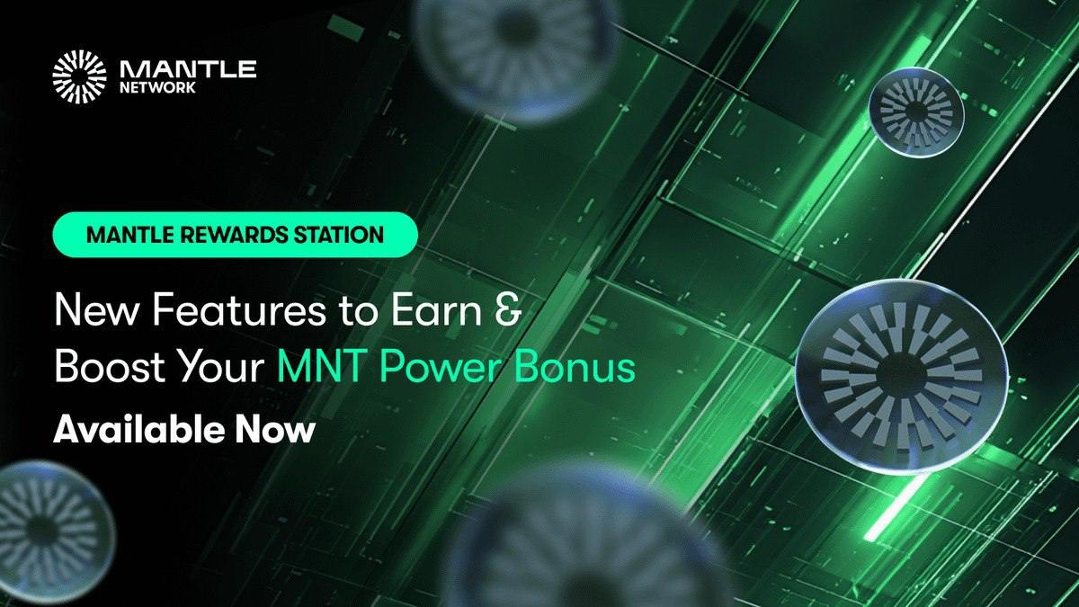 Rewards Station mở pool Mới với Pool thưởng 1,2 Triệu $MNT

⌛️Thời gian: 08/07 - 06/10

🔗 Link tham gia: rewards.mantle.xyz/mnt-reward-s3

✔️Tổng phần thưởng $MNT được phân phối theo tỷ lệ dựa trên MNT Power của mỗi người tham gia.

✔️Sau khi sự kiện kết thúc, phần