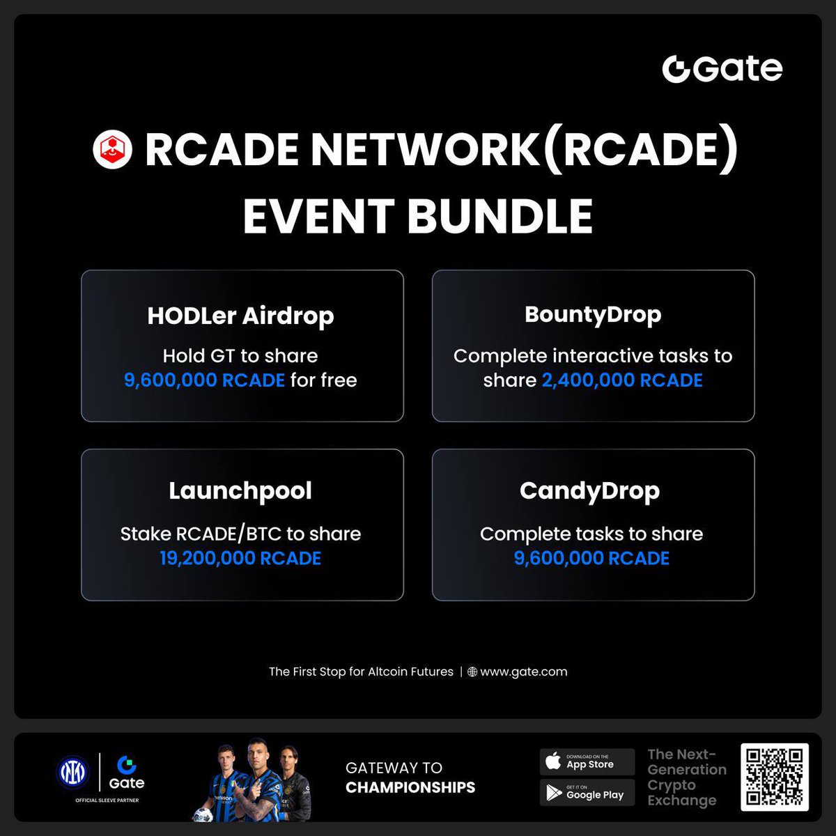Jacob_james656's tweet image. $RCADE is now LIVE on @Gate_io! 

Stake, trade &amp;amp; complete missions to earn from 40M+ RCADE across Launchpool, BountyDrop &amp;amp; CandyDrop!

Backed by Revolving Games → 700K installs | $50M+ raised.

 gate.com/announcements/…

#RCADE #GateCom #Airdrop