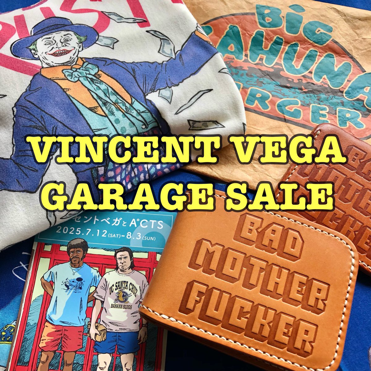 今回も同時に開催します。7/12(Sat)12:00スタートです。

#ビンセントベガ #タランティーノ #パルプフィクション #かふなばーがー #じょーかー