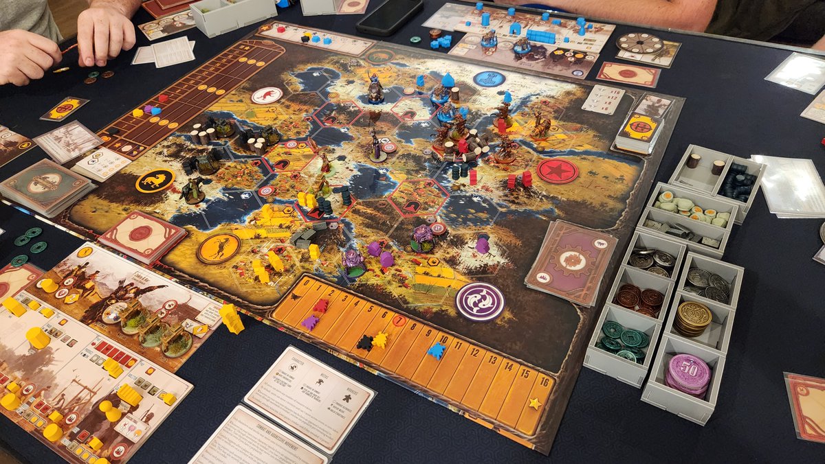 SethHaskellLive's tweet image. I finally got to play my friend's painted set of Scythe. 
It
was
🧑‍🍳💋