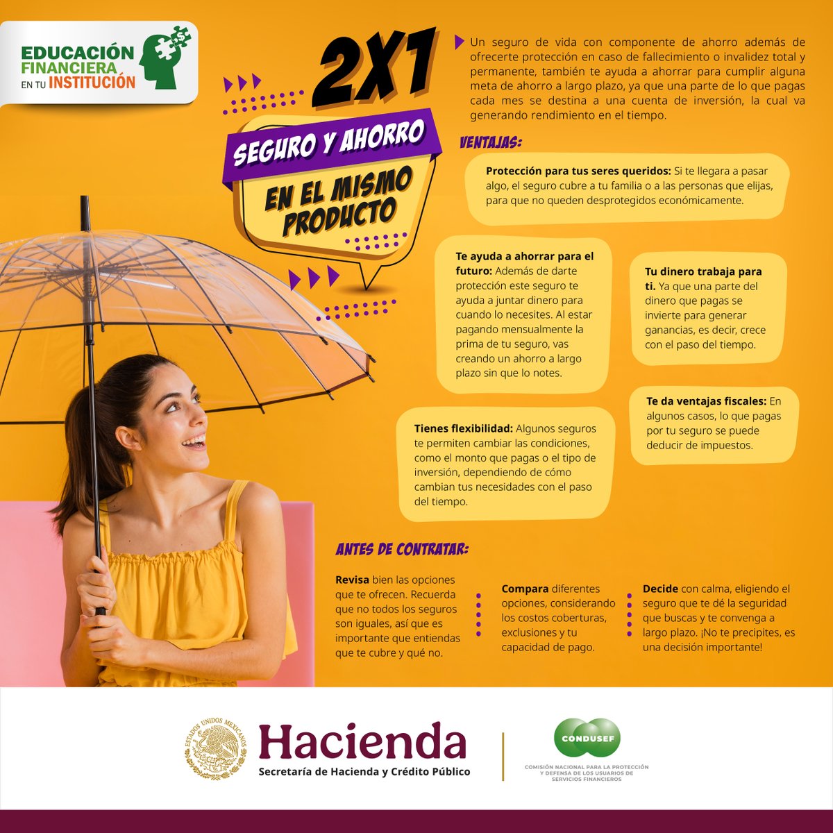 👮📕En #control y la #condusef te decimos la importancia y las ventajas de tener un seguro de vida.

#25añosencontrol🎖 #TipsdeSeguridad #SeguridadPrivada #ControlSeguridad #Educaciónfinanciera #GuardiasControl