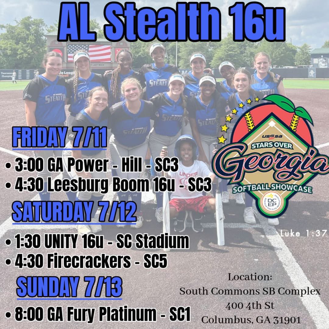 Can’t wait for this weekend in Columbus, GA. I will not be at Saturday’s games due to the ACT, but going to be a great weekend of ball, come watch a game if you’re in town!