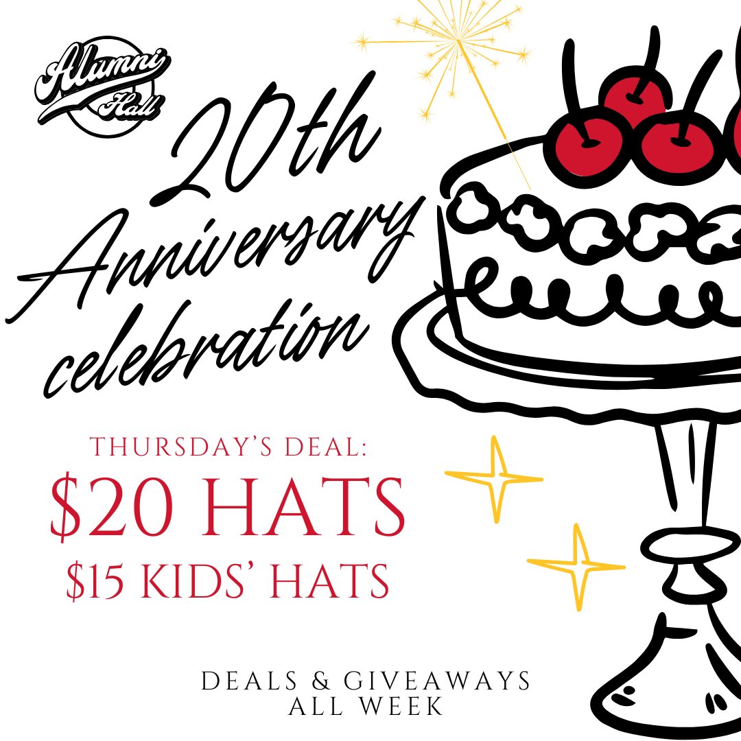 LAST CHANCE to shop all adult hats $20 and all kids' hats $15 ⏳This deal ends at midnight! 
alumnihall.com