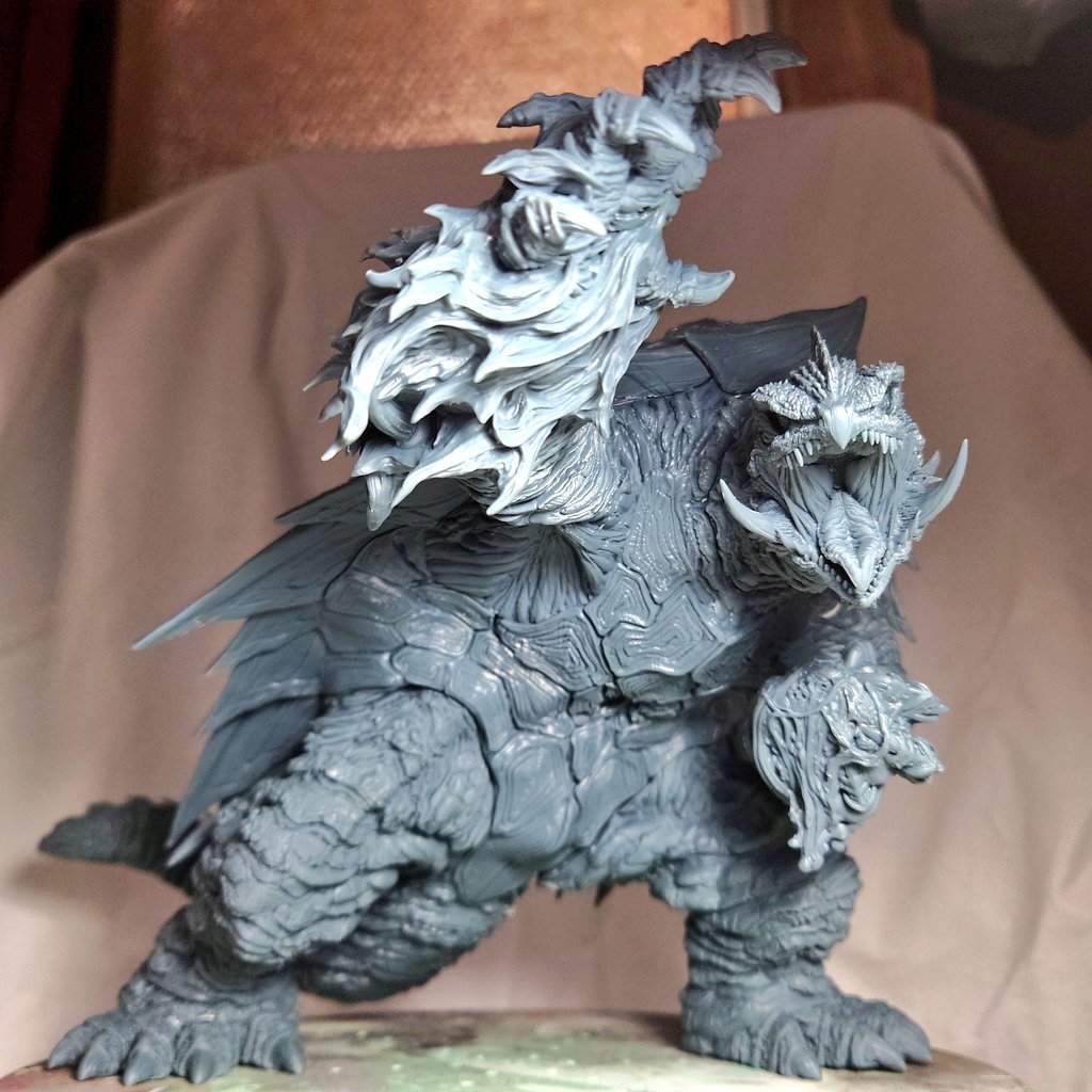 ガメラ3 出力しました！ 高さ18cmだけどボリュームがでかい！！ 塗装