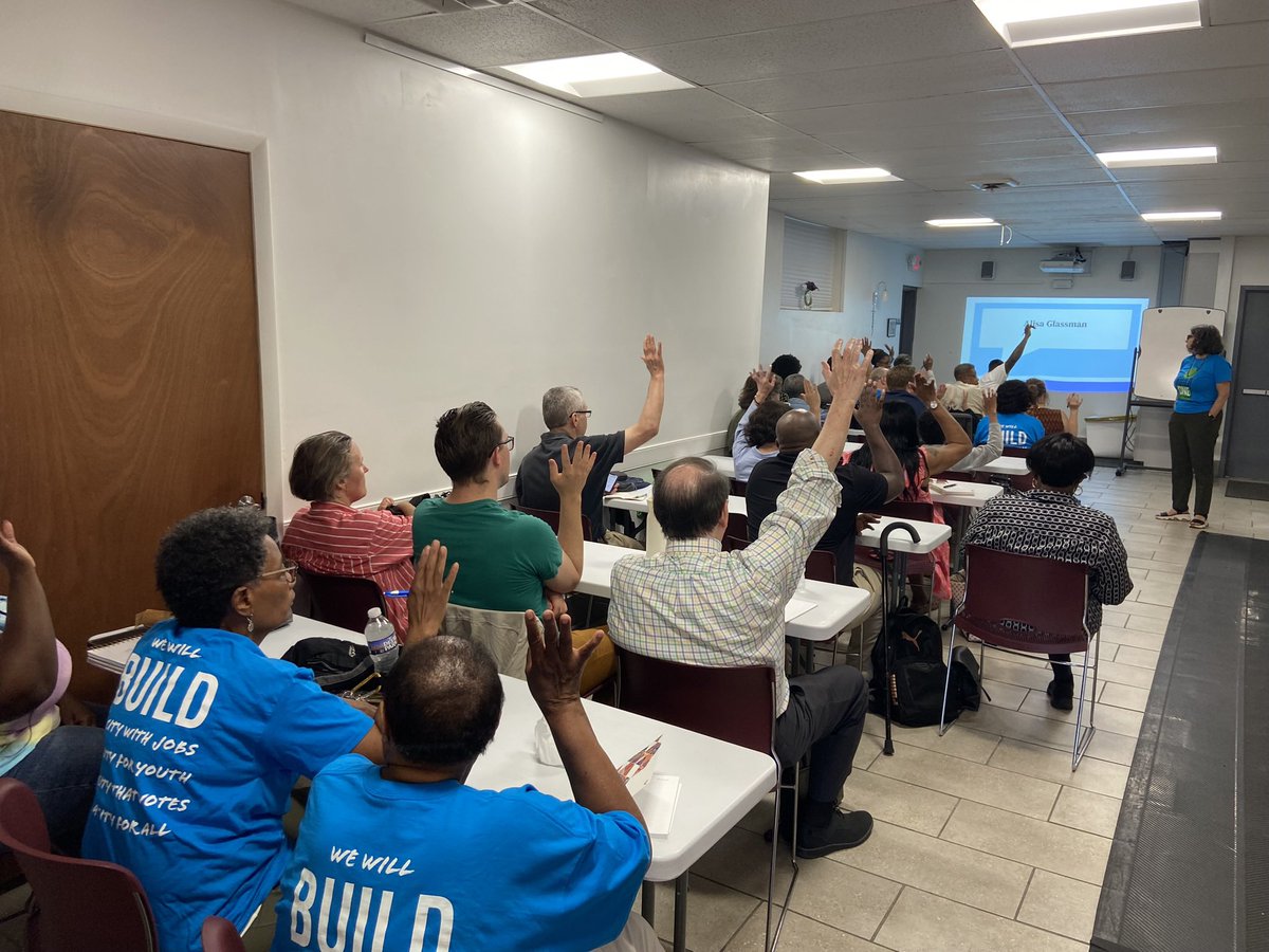 Thank you to the ~35 leaders who attended our grassroots fundraising training this week at St Matthew’s New Life UMC! Organizing our own money is critical to BUILD’s independence &amp; longevity. If you’d like to invest in our work today, visit buildiaf.org/donate