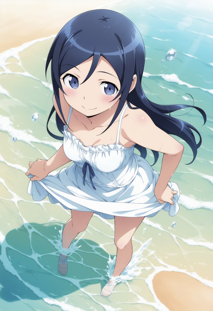 海で服濡らしたくないあやせ #AIイラスト #新垣あやせ #俺の妹がこんなに可愛いわけがない https://t.co/GrB4gxND5H