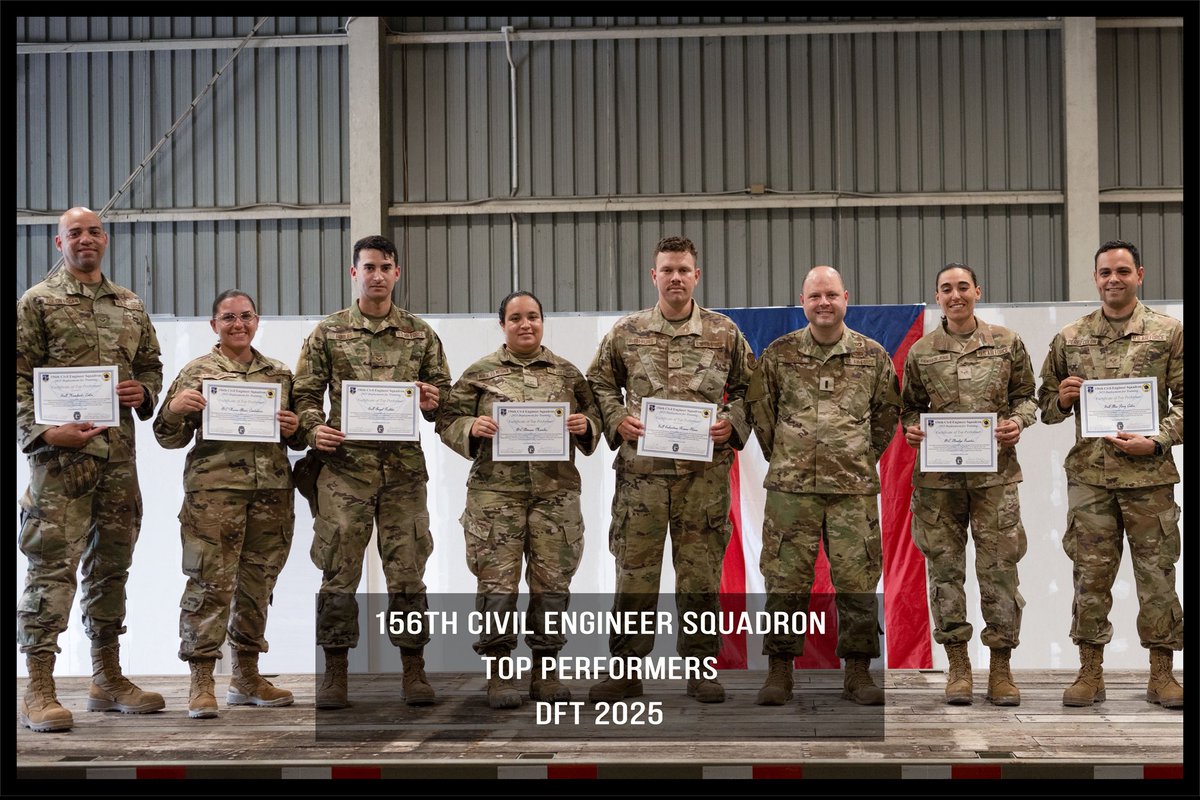 🏆🏗️ Shout-out to the top performers of the 156th Civil Engineer Squadron for their outstanding work at Aviano Air Base during their recent Deployment for training! These #Airmen executed the civil engineer’s mission by showcasing their capabilities anytime and anywhere.