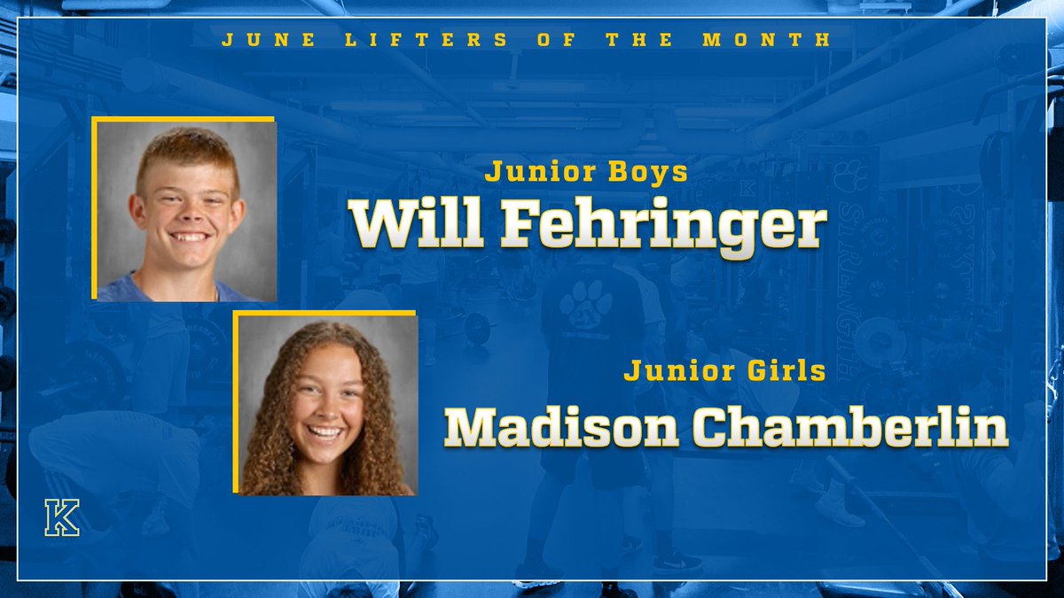 Junior Lifters of the Month - June: Will Fehringer and Madison Chamberlin