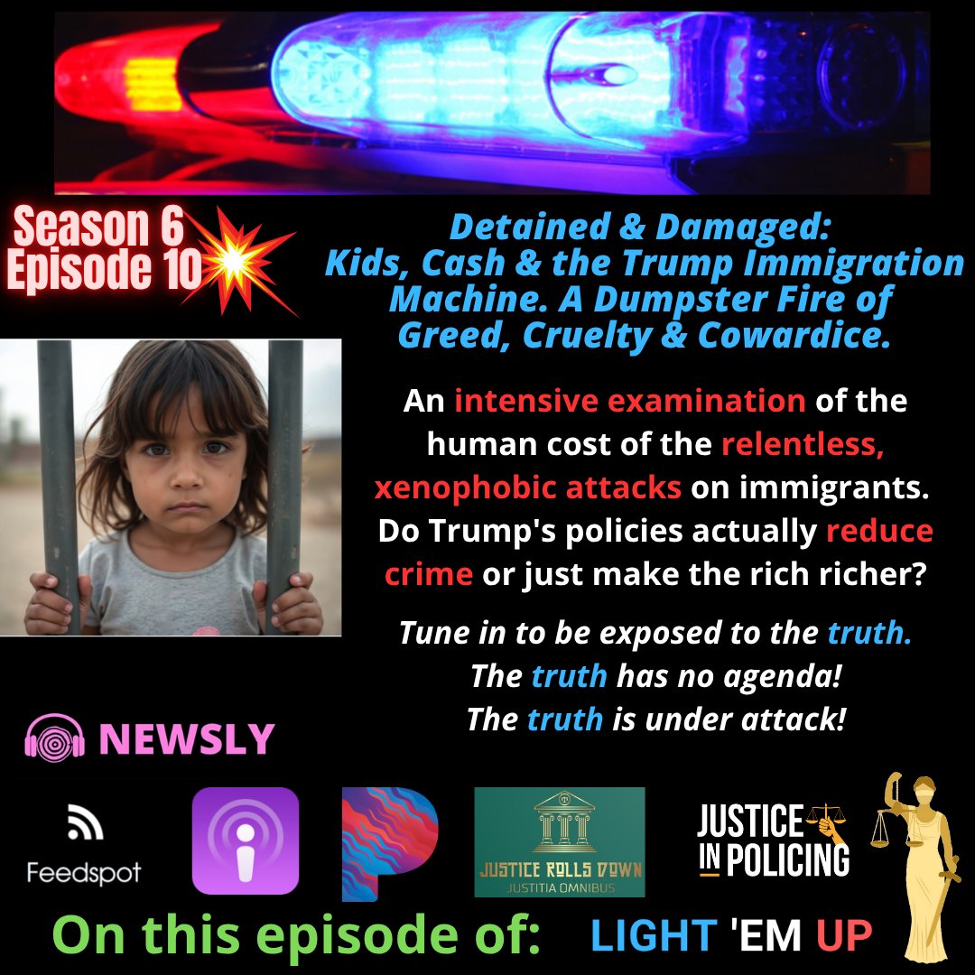 Detained &amp; Damaged: Kids, Cash &amp; the Trump Immigration Machine. A dumpster fire of greed, cruelty &amp; cowardice: The human cost of the relentless, xenophobic attacks on immigrants. Do Trump's policies actually reduce crime or just make the rich richer?

buzzsprout.com/823981/episode…