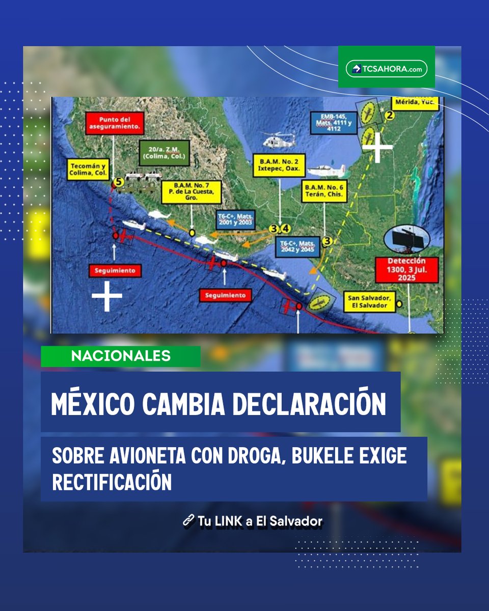 #TL2 | Ante mensaje del presidente Bukele por avioneta, secretario de seguridad mexicano cambió las palabras “procedente” por “a la altura” de El Salvador.

Más información. 👇🇲🇽
acortar.link/nVgcKF