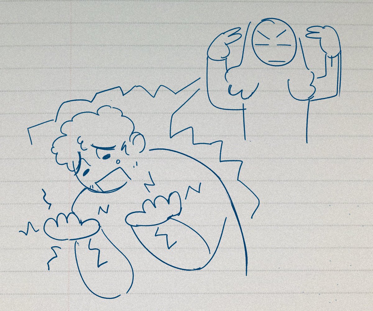 Telepathically projecting my hand pain onto Martin Blackwood rn