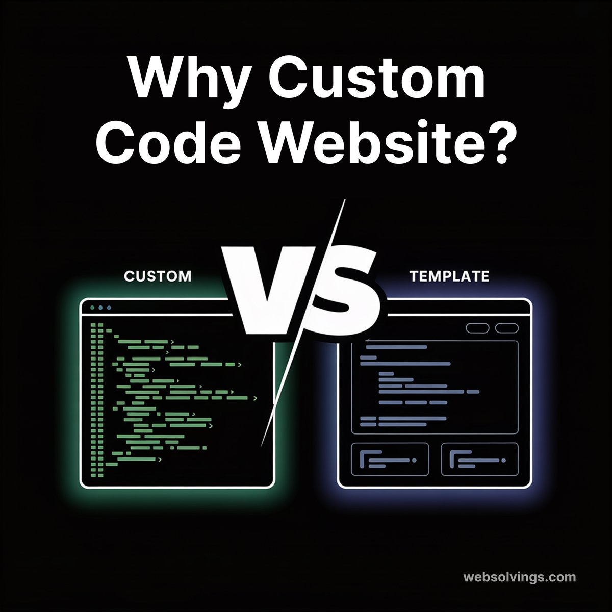 websolvings's tweet image. Want a website that truly represents your brand? Custom code or templates—what’s best for you?

Custom Code gives you full control and scalability, while templates can feel generic and hold you back in the long run. If you want to grow and stand out, go for the custom route!