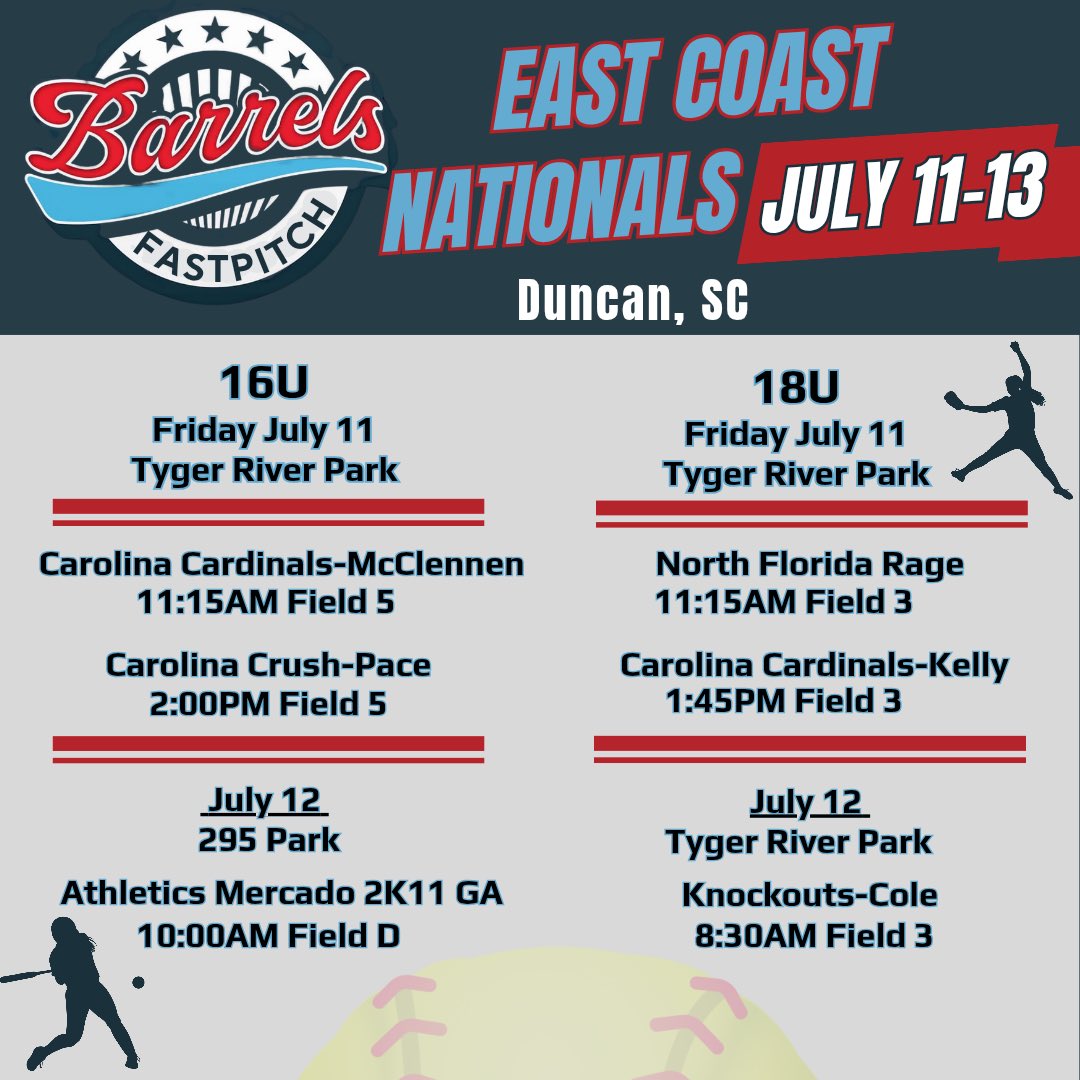 Can’t wait to play for 16U this weekend!
<a href="/steven_croley/">Barrels Croley 18u</a> <a href="/MCScotsSB/">Maryville College Softball</a> <a href="/Nate_BCSoftball/">Nathan Thompson</a> <a href="/MattAlberghini/">Matt Alberghini</a> <a href="/whitjones25/">Whitney Jones</a> <a href="/SierraVanzant/">Sierra Vanzant-Cheek</a> <a href="/KingU_Softball/">King University Softball</a>