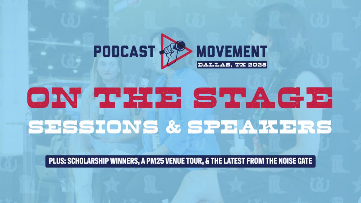 PodcastMovement's tweet image. It's official! Our first round of speakers and sessions at Podcast Movement Dallas are here! Check it out: buff.ly/U1uK7ej