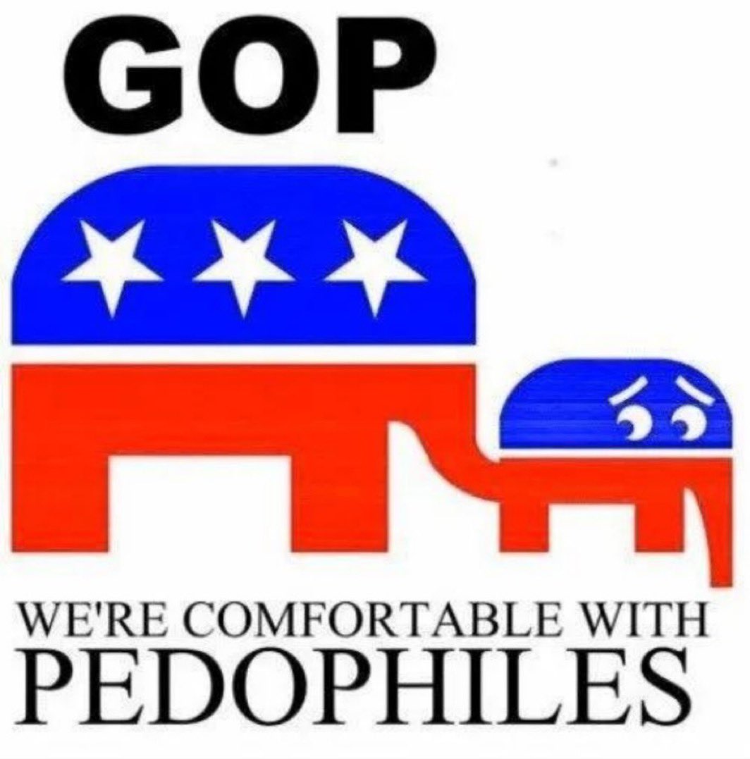 Andy4691's tweet photo. GOP now know as Grand Old Pedophiles. https://t.co/GyUQ4Raf2P