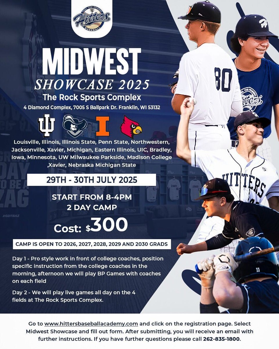 hittersbaseba11's tweet photo. 🎯 MIDWEST SHOWCASE LOADING…

The stage is set. The scouts are watching. The talent? Unmatched.
This is where the Midwest’s best make their name.

#MidwestShowcase #HittersBaseball #CollegeExposure #FeelThePower #EliteBaseball https://t.co/WblHVYFcrm