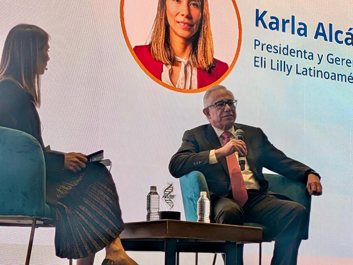 jorgegavino's tweet image. Gracias a mi amigo Larry Rubin @lrubin por invitarme a participar junto con Karla Alcázar en el 75 aniversario de la @AMIIFMx donde conversamos sobre los retos que tenemos en innovación y desarrollo para fortalecer las alianzas entre la industria farmacéutica y @Tu_IMSS.