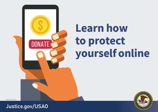 USAO_NV's tweet image. Before you make a donation, learn tips to avoid #charity fraud:
✅Research new charities online
✅Visit irs.gov to see if the charity you are using is registered
✅Report potential violations to the @FBI Internet Crime Complaint Center at IC3.gov