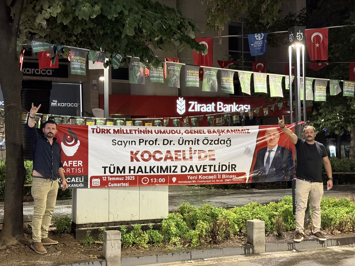 Pankart çalışmamız devam ediyor!
Kadim Türk Milletinin Tek Umudu;Kocaeli’de!
Varolsun Teşkilat!
Varolsun Davamız!
<a href="/zaferpartisi41/">Zafer Partisi Kocaeli İl Başkanlığı</a> <a href="/ErtuganMusa/">MUSA ERTUGAN</a> <a href="/Alidincercolak/">Ali Dinçer Çolak</a> <a href="/AliSehirlioglu/">Prof.Dr. Ali Şehirlioğlu</a> <a href="/cezmi_polat/">Cezmi Polat</a> <a href="/KucuksaracSuzan/">Suzan Küçüksaraç</a> <a href="/umitozdag/">Ümit Özdağ</a> <a href="/zaferpartisi/">Zafer Partisi</a>