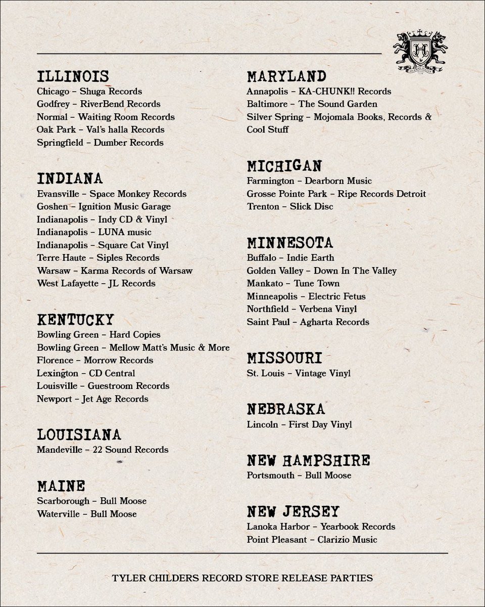 MellowMatts's tweet image. We’re super excited for the Tyler Childers release Snipe Hunter on  7/25! So excited we’re throwing a listening party! We have some sweet giveaways. We’ll drop the needle at 4 and have indie exclusive copies on vinyl and cd. Come hang with us on 7/25. 
#ListenToTylerChilders