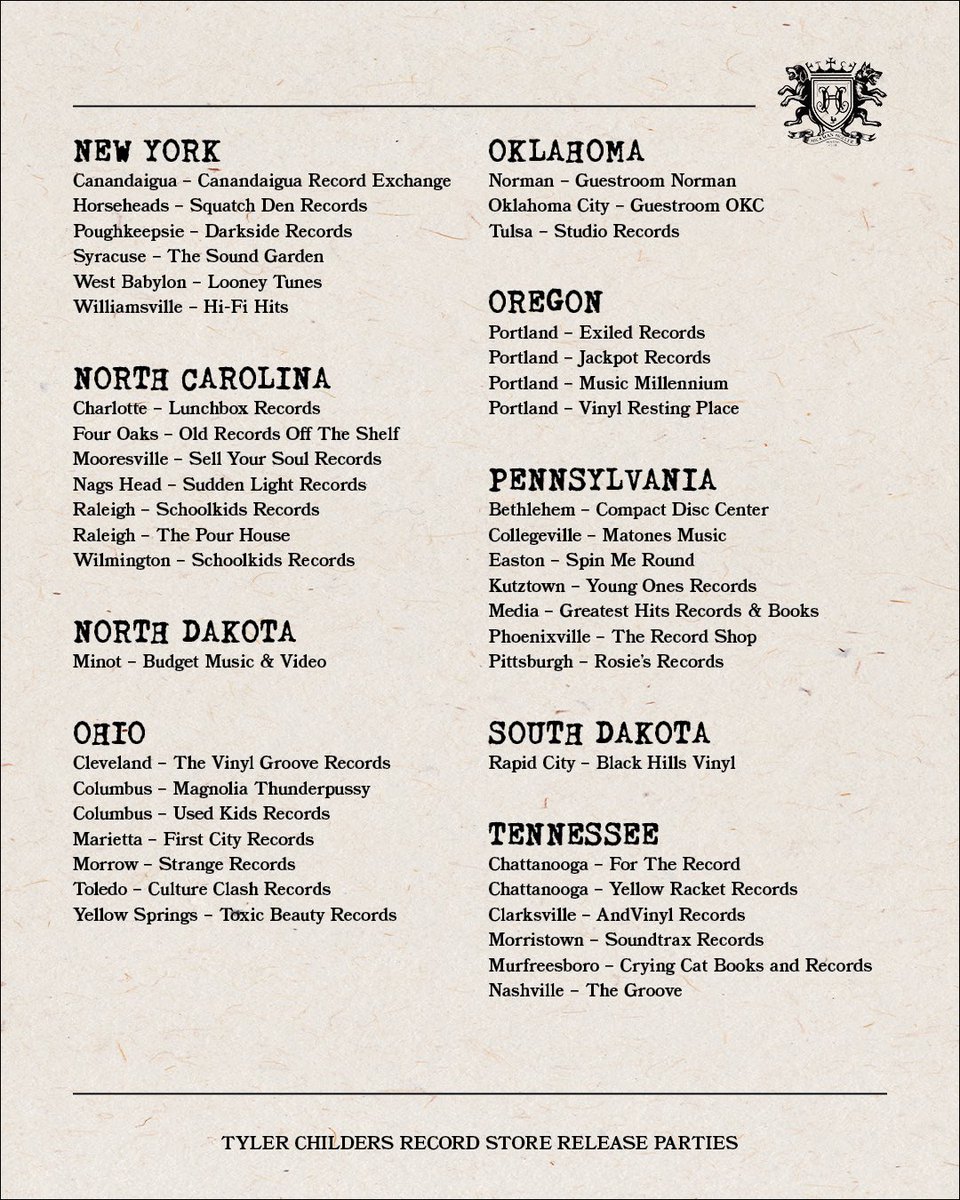 MellowMatts's tweet image. We’re super excited for the Tyler Childers release Snipe Hunter on  7/25! So excited we’re throwing a listening party! We have some sweet giveaways. We’ll drop the needle at 4 and have indie exclusive copies on vinyl and cd. Come hang with us on 7/25. 
#ListenToTylerChilders